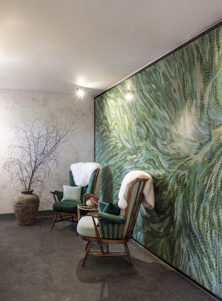 Bharti Kher's artwork on the ground floor of the albamhor treatment rooms